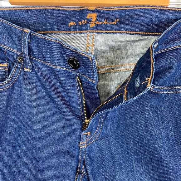NWOT 7 For All Mankind Roxanne Skinny Slim Leg Denim Blue Jeans - Picture 3 of 7